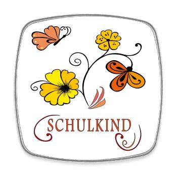 Schulkind, Einschulung - Viereckiger Kühlschrankmagnet - Weiß - Vorne