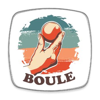Boules de boule pour Bouler Boccia Jeu Botcha Boule - Magnet carré - blanc - Devant