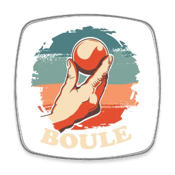 Boules de boule pour Bouler Boccia Jeu Botcha Boule - Magnet carré - blanc - Devant