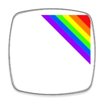 Rainbow Gift Idea Corner colorful - Square fridge magnet - white - Front