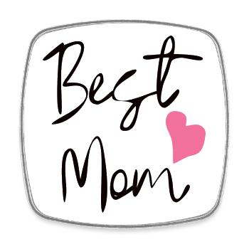 Best Mom - Square fridge magnet - white - Front
