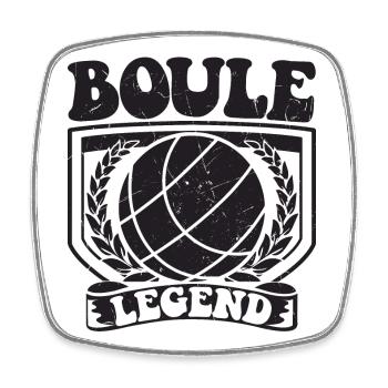 Joueur de pétanque Boule Boule pour Bouler Pétanque Boule - Magnet carré - blanc - Devant