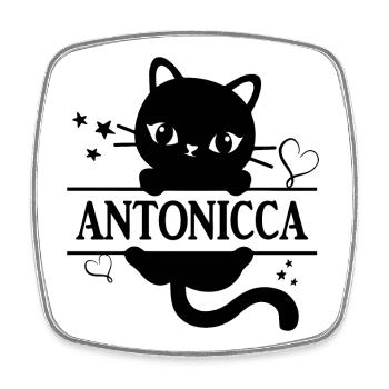 t-shirt Antonicca t-shirt cadeau idée chat chat - Magnet carré - blanc - Devant