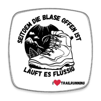 I LOVE TRAILRUNNING - Viereckiger Kühlschrankmagnet - Weiß - Vorne