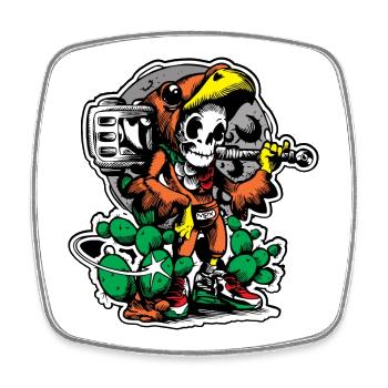 Aztec Warrior 2 - Magnet carré - blanc - Devant