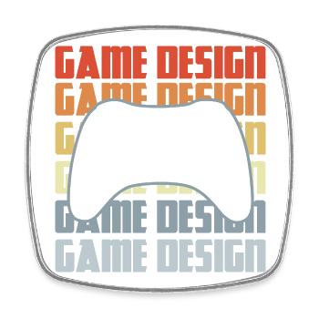 Game Dev - Viereckiger Kühlschrankmagnet - Weiß - Vorne