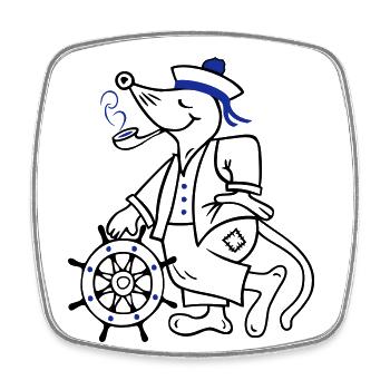 Sailor, maritime - Square fridge magnet - white - Front