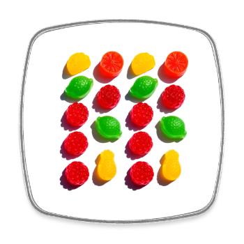 Bonbons - Magnet carré - blanc - Devant