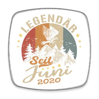 Legendär seit Juni 2020 - Geburtstag 2020 - Viereckiger Kühlschrankmagnet - Weiß - Vorne