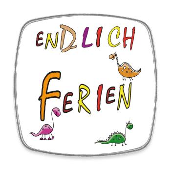 Ferien Urlaub - Viereckiger Kühlschrankmagnet - Weiß - Vorne
