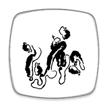 Cool symbol - timeless Design - Square fridge magnet - white - Front