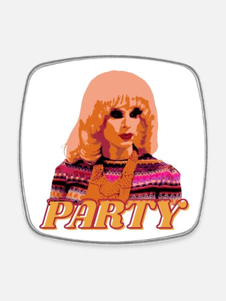 Katya Drag Queen Party Vibes – Pop Art Style - Square fridge magnet - white