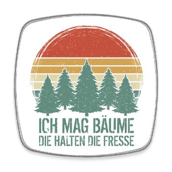 Wandern Wald - Viereckiger Kühlschrankmagnet - Weiß - Vorne