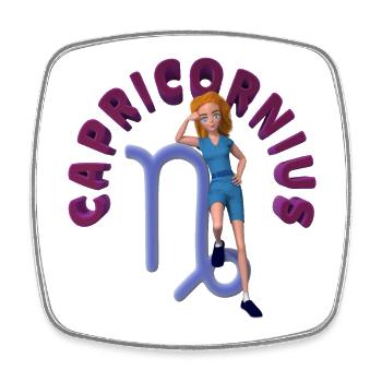 Astrological Capricorn Design for Youth Fashion - Square fridge magnet - white - Front