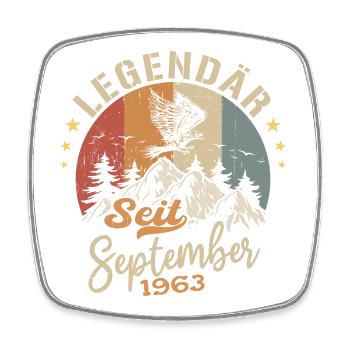 September 1963 - September 1963 Jahrestag 1963 - Viereckiger Kühlschrankmagnet - Weiß - Vorne