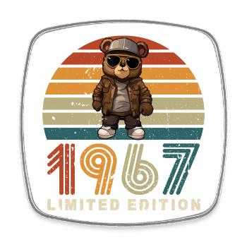 Limited Edition 1967 Baujahr Geburtstag Vintage - Viereckiger Kühlschrankmagnet - Weiß - Vorne