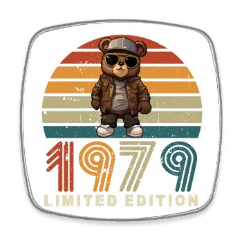 Limited Edition 1979 Year of Construction Birthday Vintage - Square fridge magnet - white - Front