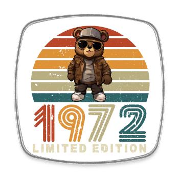 Limited Edition 1972 Geburtstag Vintage Retro - Viereckiger Kühlschrankmagnet - Weiß - Vorne