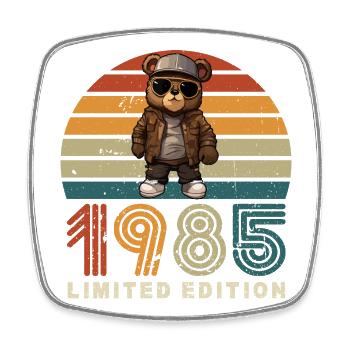Limited Edition 1985 Year Birthday Retro - Square fridge magnet - white - Front