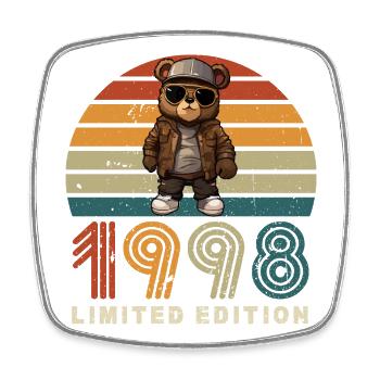 Édition limitée 1998 année de construction anniversaire vintage - Magnet carré - blanc - Devant