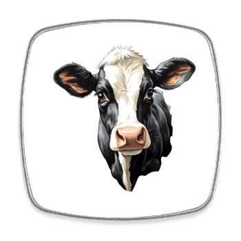 Fermier de cadeaux de la ferme noire et blanche Holst - Magnet carré - blanc - Devant