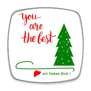 Weihnachten you are the best - Viereckiger Kühlschrankmagnet - Weiß - Vorne