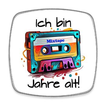 mixtape  - Viereckiger Kühlschrankmagnet - Weiß - Vorne