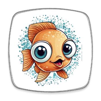 Petit poisson sucré - Magnet carré - blanc - Devant