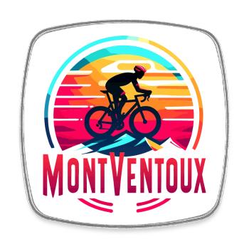 Mont Ventoux: An Epic Bike Challenge - Square fridge magnet - white - Front