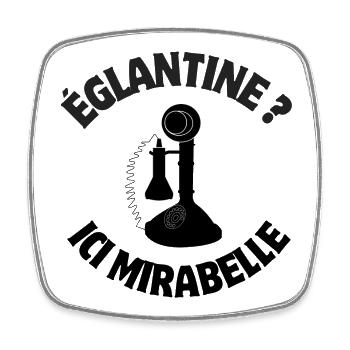 septième compagnie, 7ème compagnie, Tassin - Magnet carré - blanc - Devant