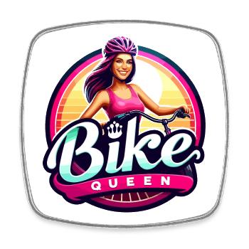 Bike Queen Empowerment Design - Square fridge magnet - white - Front