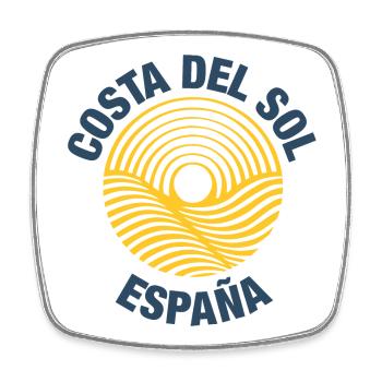 Costa del Sol - Viereckiger Kühlschrankmagnet - Weiß - Vorne
