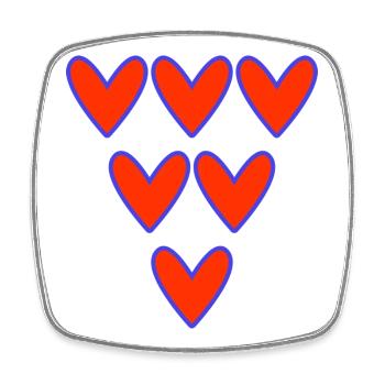 HERZ. HERZ. VALENTINSTAG. LIEBE. LIEBE. PAAR. - Viereckiger Kühlschrankmagnet - Weiß - Vorne