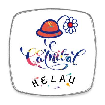 Karneval Fasching Konfetti - Viereckiger Kühlschrankmagnet - Weiß - Vorne