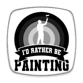 Funny Painter Quote - Square fridge magnet - white - Front