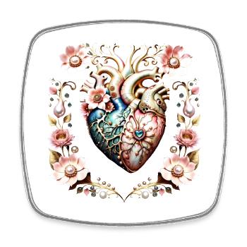 Wonderful noble heart. - Square fridge magnet - white - Front