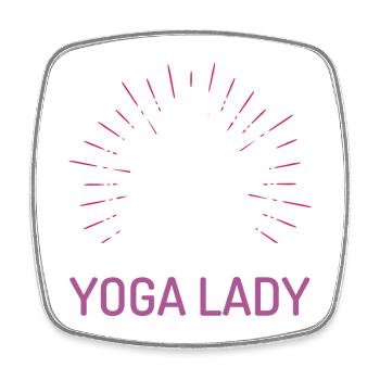 Yoga Girl - Square fridge magnet - white - Front