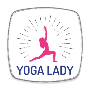 Yoga Girl - Square fridge magnet - white - Front