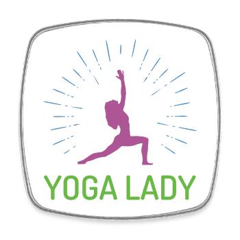 Yoga-Mädchen - Viereckiger Kühlschrankmagnet - Weiß - Vorne