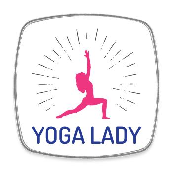 Yoga Girl - Square fridge magnet - white - Front