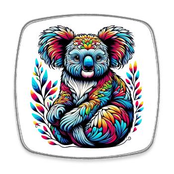 Koala - Viereckiger Kühlschrankmagnet - Weiß - Vorne