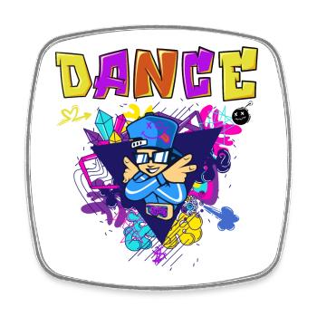 Vibranter Breakdance-Style Druckdesign - Viereckiger Kühlschrankmagnet - Weiß - Vorne
