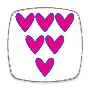 HEART. HEARTS. VALENTINE'S DAY. LOVE. LOVE. COUPLE. - Square fridge magnet - white - Front