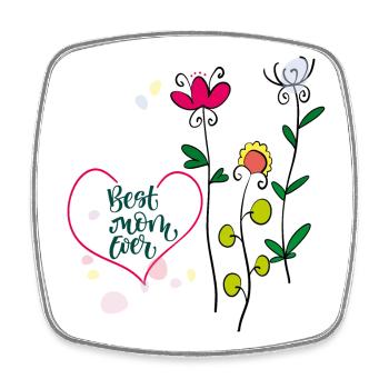 best mom ever - Viereckiger Kühlschrankmagnet - Weiß - Vorne