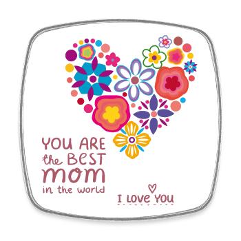 best Mom Muttertag - Viereckiger Kühlschrankmagnet - Weiß - Vorne