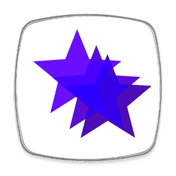 Lila Sterne violett Geschenkidee - Viereckiger Kühlschrankmagnet - Weiß - Vorne