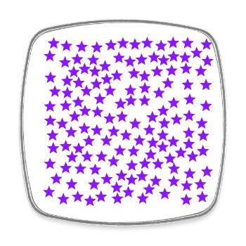Lila Sterne Geschenkidee Violett - Viereckiger Kühlschrankmagnet - Weiß - Vorne