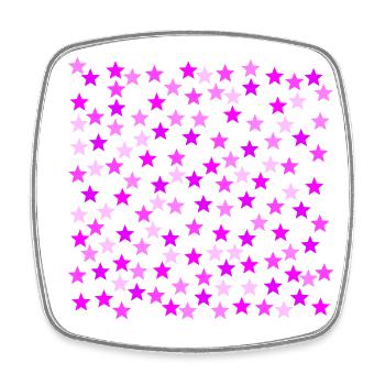 Étoiles Rose Rose Rose Idée Cadeau Rose - Magnet carré - blanc - Devant