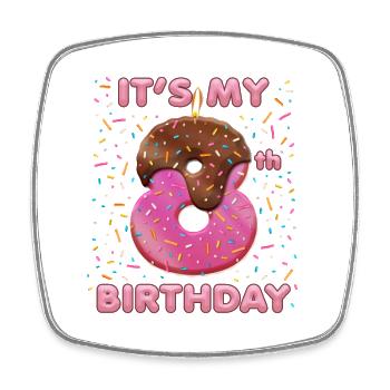 Mon 8e anniversaire pour mon 8e anniversaire - Magnet carré - blanc - Devant
