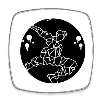 Sport - black - Square fridge magnet - white - Front